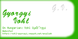 gyorgyi vohl business card